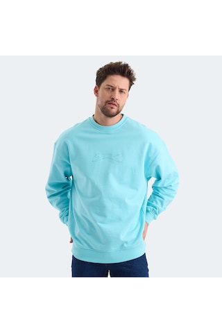 Slazenger VADIK Oversize Erkek Turkuaz Sweatshirt
