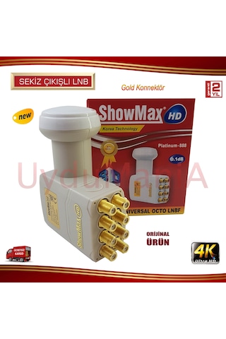 Showmax 8 Çıkışlı Octo Gold Uçlu 4K Lnb