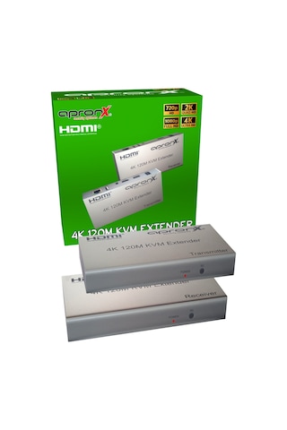 Apronx APX-120M cat5e / cat6 120 metre 4k kvm hdmi usb extender