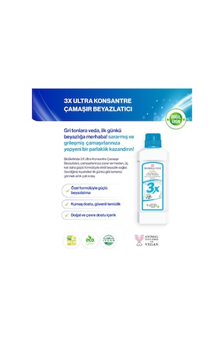 Biobellinda 3x Ultra Konsantre Çamaşır Beyazlatıcı 750 G X 2 Adet