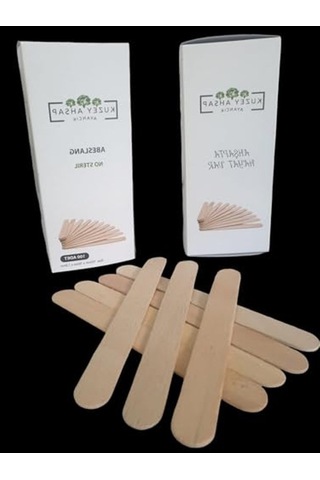 100 Adet Ağda Spatulası - Dil Basma Çubuğu 001 Siyah