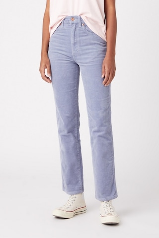 Wrangler Wild West Fit Yüksek Bel Kadife Lila Esnek Pantolon W2H2A2X4Q Açık Mavi