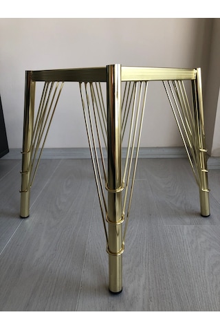 Metal, 40 Cm Gold Kaplama Sandalye Ayağı 2 Adet