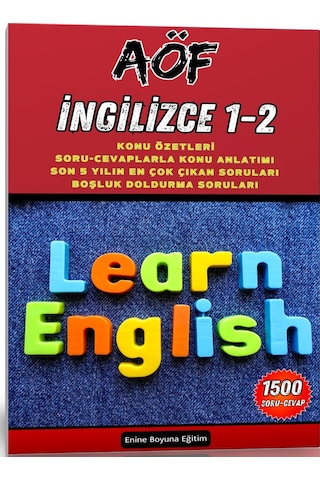 Aöf İngilizce 1 - 2 Yardımcı Kitap