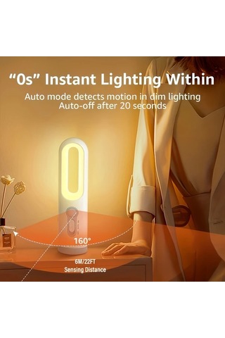 Cordial 2 Adet Vücut Sensörlü Akıllı Işık Usb Şarj Edilebilir El Feneri Hareket Sensörlü İç Dış Mekan Gece Lambası Yatak Odası Okuma Aydınlatması