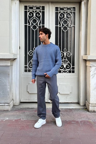 Flaw Basic Regular Gabardin Pantolon Gri gri