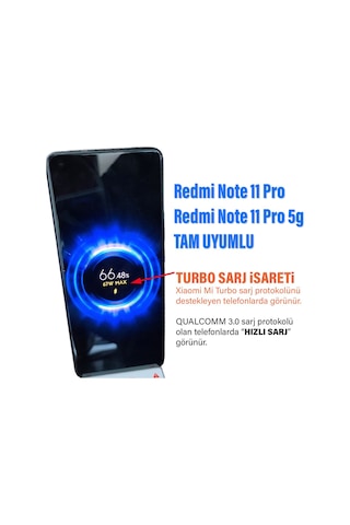 Redmi Note 11 Pro 5g Uyumlu Şarj Aleti 67w Turbo Hızlı Adaptör Ve Şarj Kablosu