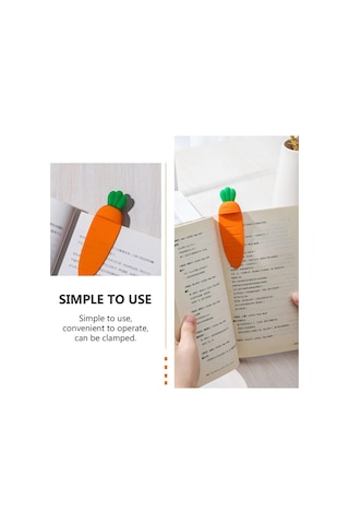 2 Adet Havuç Ayracı Silikon Kitap Ayracı 3d Öğrenci Ayracı Yenide