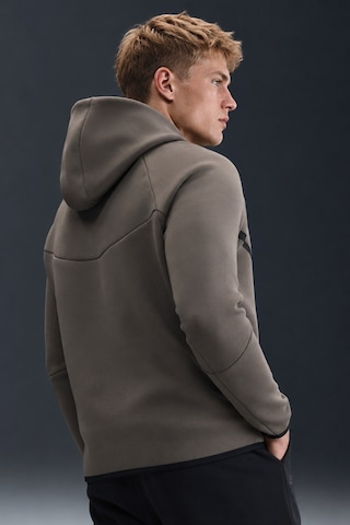 Nike Tech Fleece Full Zip Windrunner Hoodie Kapüşonlu Unisex Sweatshirt Kahverengi