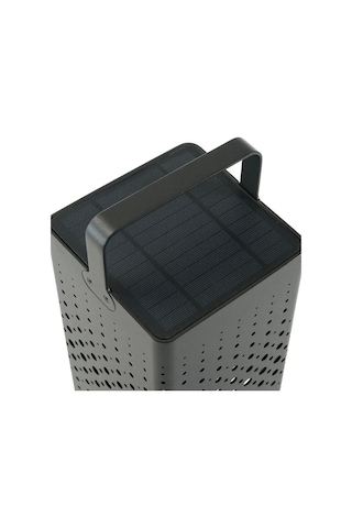 Maro Lamp Zwart 33 Cm Siyah Alüminyum Bahçe Lambası Usb Ve Solar Şarjlı