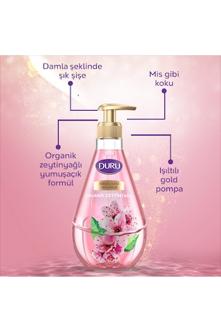 Duru Organik Zeytinyağlı Kiraz Çiçeği Sıvı Sabun 2 x 1500 ML + 500 ML