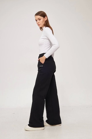 Ramımse İki Iplik Bol Paça Eşofman Pantalon - Siyah Siyah