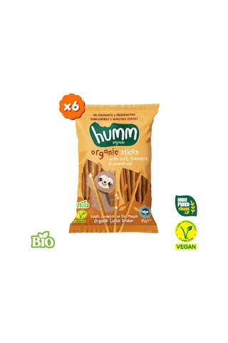 Organik Yulaflı Zerdeçallı Ve Ekşi Mayalı Çubuk Kraker - 6 Adet 275 G