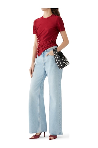 Rabanne Şık Baggy Denim Pantolon Light Blue