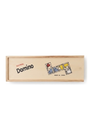 Ahşap Hayvan Domino Oyunu - 28 Parça Eğitici Domino Seti