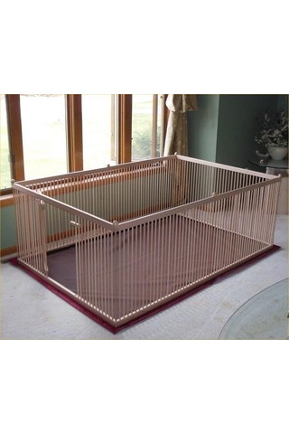 100 Cm X 150 Cm Yükseklik 53 Cm Sık Aralıklı Ahşap Köpek Çiti