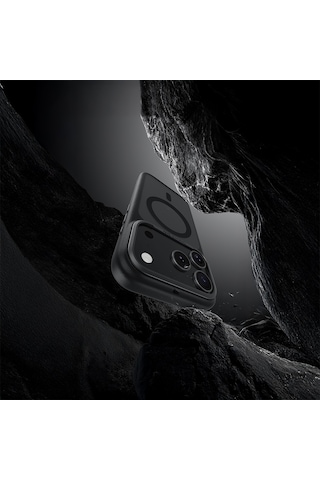 Apple Uyumlu iPhone 17 Kılıf M-safe Şarj Özellikli Benks Mist Protective Kapak Siyah