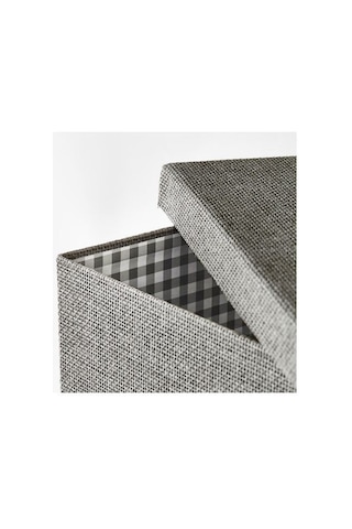 Ikea Kvarnvık Kapaklı Karton Saklama Kutusu 35 X 32 X 32 Cm Gri
