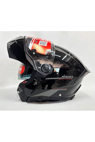 Mt Atom 2 Sv A1 İç Güneş Vizörlü Çene Açılır Kask Parlak Siyah