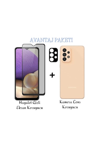 Samsung Galaxy A33 5g Hayalet Gizli Cam Ekran Koruyucu Ve Kamera Lens Koruyucu