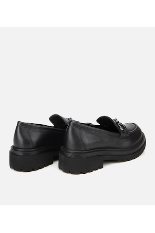 Hotiç Kadın Deri Siyah Tokalı Yüksek Tabanlı Klasik Loafer 01ayh314430a100 01ayh314430a100 Siyah