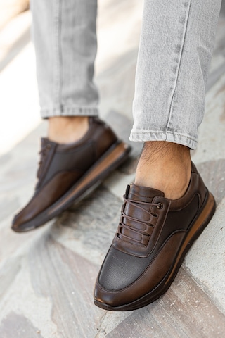 D0315 Günlük Ortopedik Erkek Klasik Garantili Ayakkabı Kahverengi