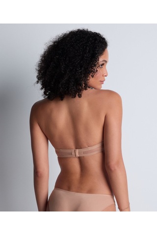 Aubade Sheer Emotion Bandeau Sütyen, Balenli, Çıkarılabilir Askılı Ve Grafik Işlemeli Model Bej