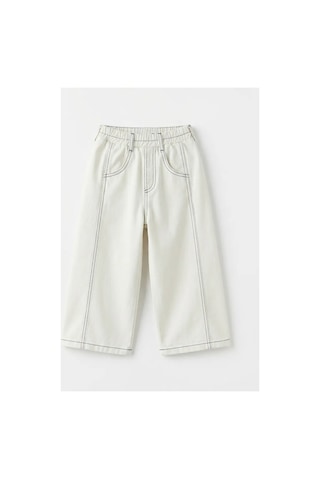 Poala Kids Wide Leg Beyaz Jeans