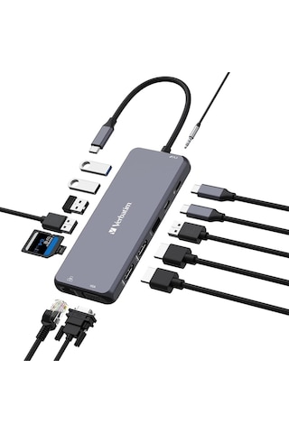 Verbatım 32154 Usb-c Pro 14 Port Hub Cmh-14