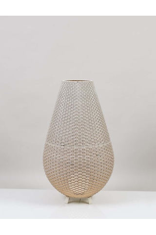 El Dokuması Rattan Yer Aydınlatması 110 Cm