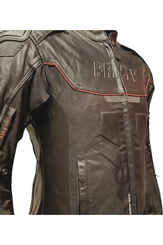 Prosev Falcon Kadın 4 Mevsim Deri Motosiklet Montu Kahverengi
