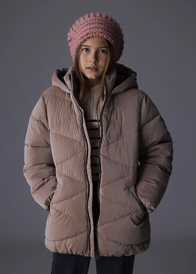 Mayoral 7436-60 Kız Çocuk Vizon Mont Vizon