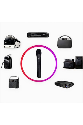 Hpytech Kablosuz El Mikrofonu + Usb Alıcı ,karaoke