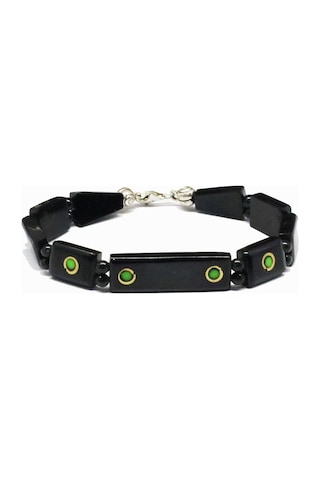 Oltu Taşı Üzeri İşleme Motifli Bileklik