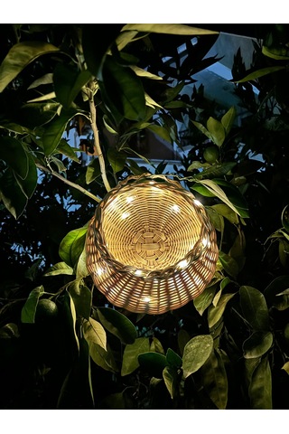 Led Işıklı Bambu Sepet Yılbaşı