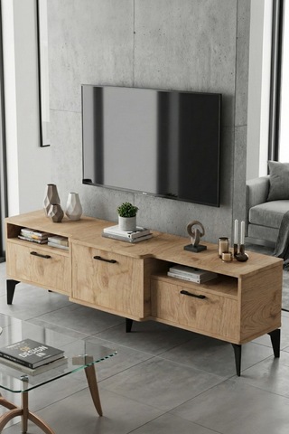 Mistral Tv Sehpası Suntalam Bej 160x40 Cm Çok Renkli