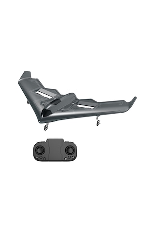 Shineyee Epp Malzemeli Led Işıklı 2.4ghz Uzaktan Kumandalı Uçak - Çocuklar Ve Yetişkinler İçin Koyu Gri