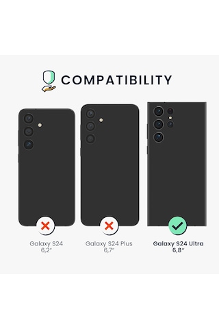 Teknomoda Samsung Galaxy Uyumlu S24 Ultra Kılıf 360 Şeffaf Ön Arka Korumalı Şeffaf Silikon