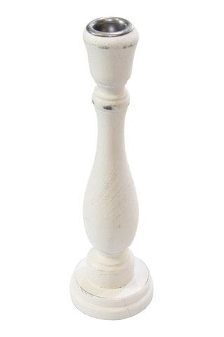 Ahşap Eskitme Şamdan 23 CM