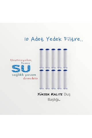 10 Adet Duş Başlığı Filtresi Kireç Önleyici Filtre