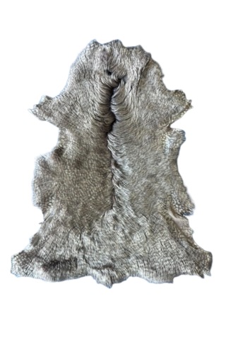 Gerçek Uzun Tüylü Koyun Postu Gri 70x50 Cm