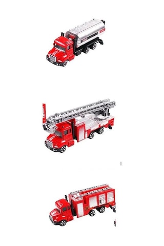 Oyuncak Metal Model İtfaiye Kamyonları 3 Lü Metal Set