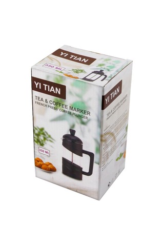 Miraç French Press Kahve Potu 350 ML - Siyah