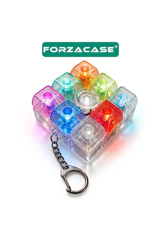 Forzacase 8 Tuş Mavi Switch Rgb Mekanik Tuş Takımı Keycap Anahtarlık - Fc1220 Çok Renkli