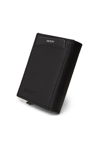 Deery Hakiki Deri Siyah Mekanizmalı Dikey Erkek Cüzdanı - 00626msyhz02 Siyah