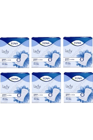 Tena Lady Süper Mesane Pedi 6 x 30'Lu 180 Adet Tena Lady Süper Mesane Pedi 6 x 30'Lu 180 Adet