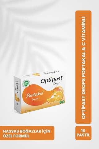 Optipast Drops Portakal & C Vitaminli 16 Pastil