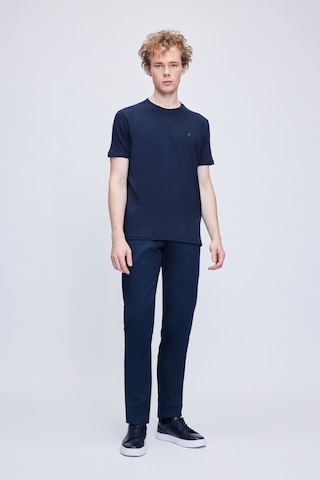 Hatemoğlu Lacivert Regular Fit Bisiklet Yaka Pamuklu Tişört 35102024c005 005 Lacivert
