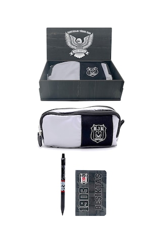 Beşiktaş Kalemlik Set 2 Bölmeli Ahşap Kutulu 2'li Set