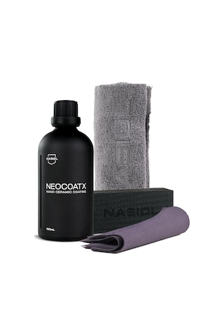 Nasiol Neocoatx Nano Seramik Kaplama Ve Mikrofiber Bez, Uygulama Takozu, Süet Bez Seti